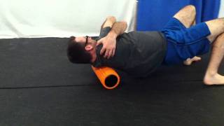 Self Massage Using a Foam Roller for Shoulders [upl. by Anbul27]