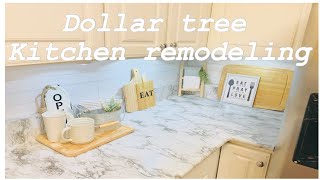 DIY kitchen remodeling on a budget  dollar tree kitchen remodeling  new kitchen on a budget [upl. by Neelyar932]