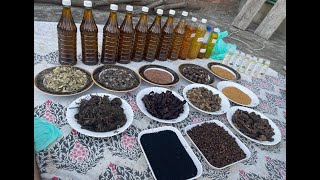 Home Made 100 Organic Hair Oil  Alif Ahlam Herbs Infused Hair Oil [upl. by Hairahcez529]