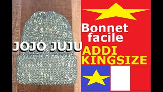 COMMENT TRICOTER UN BONNET FACILE ADDI EXPRESS KINGSIZE 2020 [upl. by Leonor]