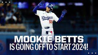 Mookie Betts has been off to an AMAZING start early season highlights [upl. by Encratis514]