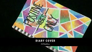 DIY  DIARY COVER DESIGN FRONT PAGE DESIGN  WATERCOLOR NOTEBOOK COVER DECORATION FnF Creations [upl. by Medea]