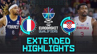 France 🇫🇷 vs Croatia 🇭🇷  Extended Highlights  FIBA EuroBasket 2025 Qualifiers [upl. by Acila]