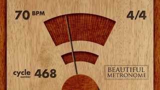 70 BPM 44 Wood Metronome HD [upl. by Boris]