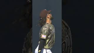 Fernando Tatis Jr ROBS a home run 🤯 [upl. by Lucilia]