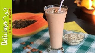 Licuado de Papaya y Avena  Laxante NaturalPapaya Smoothie [upl. by Vale]