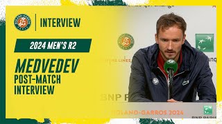 Medvedev Round 2 postmatch interview  RolandGarros 2024 [upl. by Nehemiah]