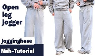 Jogging Hose nähen  Nähanleitung für eine Open Leg Jogger [upl. by Geier276]