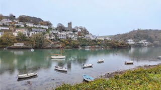 The English Countryside in Autumn  Walking Newton Ferrers to Noss Mayo  Rain Walking tour 4k [upl. by Nuawad]