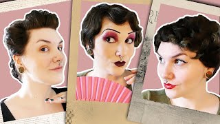 VINTAGE HAIRSTYLES  3 Ways I Style My Short Hair for HISTORICAL amp RETRO LOOKS [upl. by Hanaj]