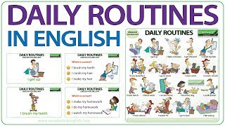 Daily Routines in English  Vocabulary [upl. by Scammon]