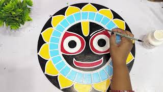 Lippan Art Design  How To Make Lippan Art  Jagannath Lippan Art Design [upl. by Gnat567]