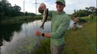 1v1 Small BASS fishing challenge Surprising results [upl. by Llerdna]