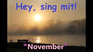 🎵🤍❄️ 🥶 🍂 🌞👀quotNovemberquot  Kinder u Volkslieder  Liedtext Notenlink ↓InfoBoxquot [upl. by Snowman946]