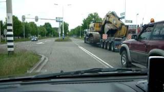 Zwaar Transport Schoones met Caterpillar 5 axle Volvo [upl. by Mikiso740]