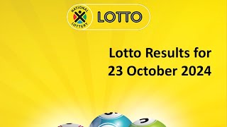 Lotto Results 23 October 2024 [upl. by Moser]