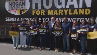 MD Senate candidate Larry Hogan stops in Hyattsville while on campaign trail [upl. by Hajidak]