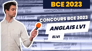 Analyse de sujet  Anglais LV1 ELVI Concours BCE 2023 [upl. by Nolyarb]