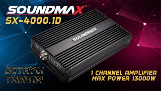 SOUNDMAX SX40001D  1 KANAL AMPLİFİKATÖR 13000W [upl. by Yednarb]