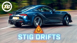 STIG DRIFTS 2020 Toyota GR Supra drifting on the limit  Top Gear [upl. by Ennirac]