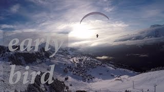 paragliding  early bird  riederalp switzerland  beauty of paragliding [upl. by Eisseb576]