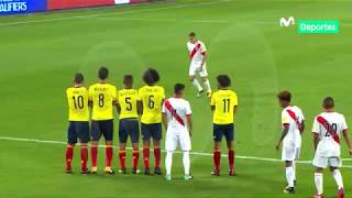 Perú 1  1 Colombia Revive el gol de Paolo que nos puso en el repechaje [upl. by Ahsiugal]