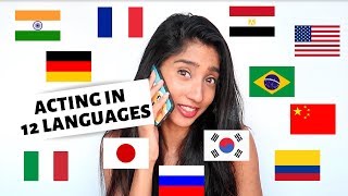 Polyglot Acting in 12 LANGUAGES  Guess Where I Am From [upl. by Hafital966]