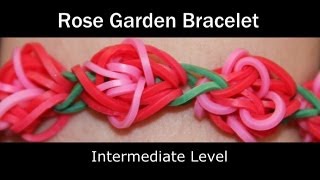 Rainbow Loom® Rose Garden Bracelet [upl. by Ayeki]