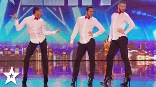 MEN IN HEELS Dance INCREDIBLE SPICE GIRLS Tribute on Britains Got Talent [upl. by Assirralc434]