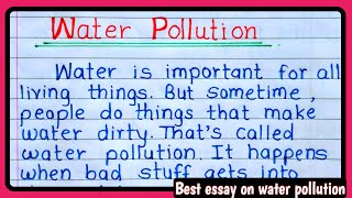 Essay on Water Pollution in englishWater pollution essay200 words essay on water pollution [upl. by Evatsug]