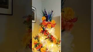 2024 christmas Decorate Christmas Tree with FLowers！Yes ！！ christmastree decor xmas [upl. by Latoniah]