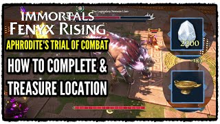 Immortals Fenyx Rising Aphrodites Trial of Combat Guide amp Treasure Chest Location A New God DLC [upl. by Lyrahs]