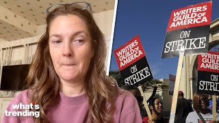 Drew Barrymore Issues NearTearful Apology Following WGA Strike Controversy [upl. by Selinda66]