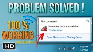 No Connections Are Available Problem Solved In Windows 7  Tech Tips Parth [upl. by Essilec]