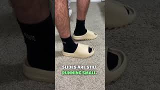 YEEZY SLIDES SIZING UPDATE IN 2022 FIXED shorts shoes [upl. by Fay]