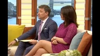 Susanna Reid shows off legs in VERY short dress on Good Morning Britain [upl. by Amhsirak]