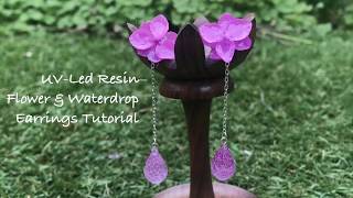 UV Resin Tutorial  Flower and Waterdrop Earrings  Sweet Pea Dolls UK [upl. by Sajovich548]