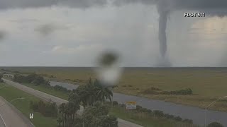 Tornado crosses I75 as Hurricane Milton approaches Florida coast [upl. by Ferdinana]