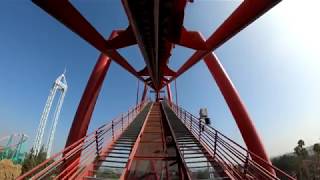 Silver Bullet Roller Coaster POV Knotts Berry Farm [upl. by Alliehs560]