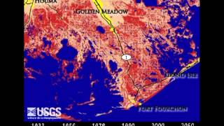 Louisiana Coastal Land Loss Simulation 19322050 [upl. by Submuloc]