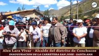 Inauguración de Carretera San José  Santa Ana Conchucos Pallasca Ancash [upl. by Dario532]