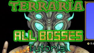 Terraria 13 all bosses tutorial hardmode and prehardmode [upl. by Cletus]