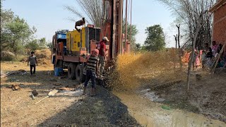 Borewell drilling for agriculture  100 feet deep 10hp water  guru tubewell 🌍 [upl. by Samled893]