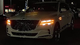 2021 Genesis GV80 interior and Exterior Lights AT NIGHT [upl. by Enyaw]