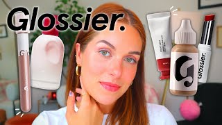 GLOSSIER IS COMING TO SEPHORA  full face  what to skip 💜💄 [upl. by Ithaman]