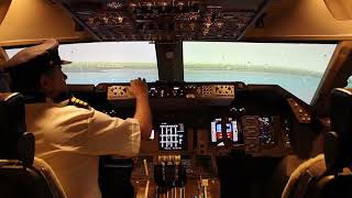 Boeing 747 Home Cockpit  Philadelphia Rainy TakeOff [upl. by Jamaal366]