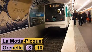 La MottePicquet  Grenelle  Ligne 8  Ligne 10  Métro de Paris  RATP MF77  MF67 [upl. by Hedgcock17]