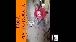 Posa maniacale di un piatto doccia in resina a filo pavimento Tutorial per principianti e non [upl. by Eitirahc]