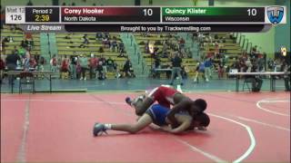 2085 Cadet Men 126 Corey Hooker North Dakota vs Quincy Klister Wisconsin 7859717104 [upl. by Rma]