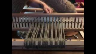 Hand weaving on a ashford rigid heddle loom [upl. by Gristede868]